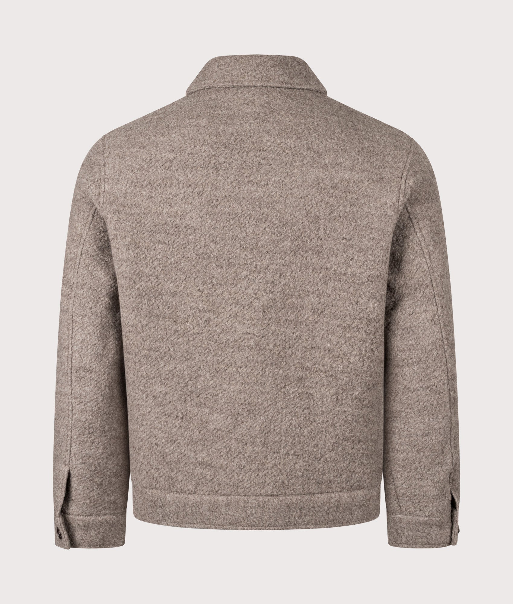 Wax London Newgate Jacket in Light Brown at EQVVS Menswear. Back shot.