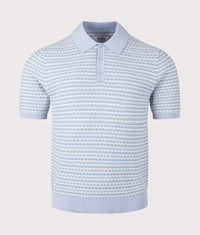 Naples Mini Geo Polo Shirt: Light Blue 