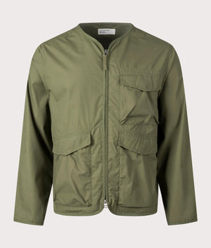 Parachute Liner Jacket in Olive by Universal Works. EQVVS front angle shot