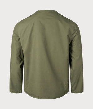 Parachute Liner Jacket in Olive by Universal Works. EQVVS back angle shot