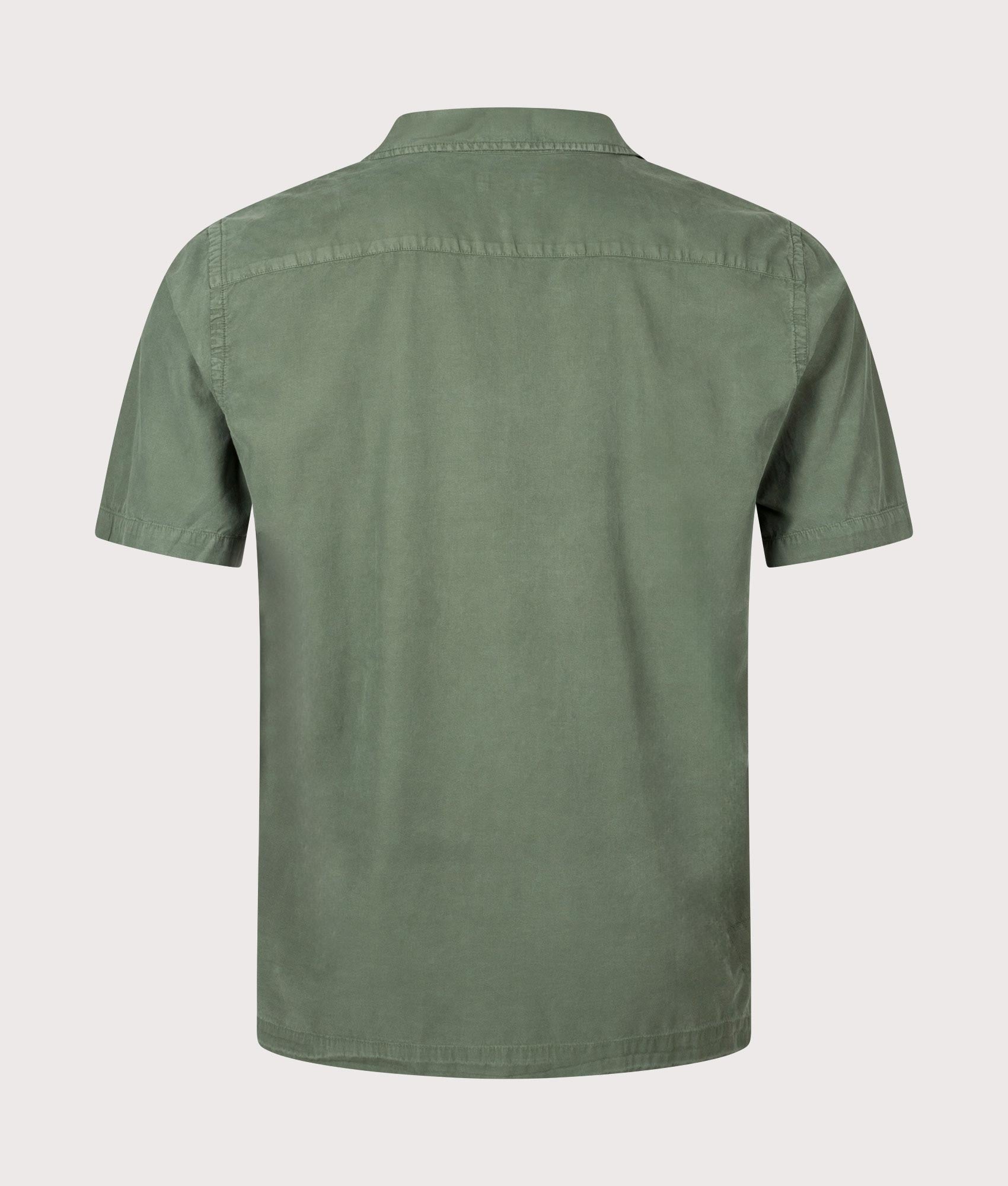 Camp II Shirt in Birch by Universal Works. EQVVS Back Angle Shot.