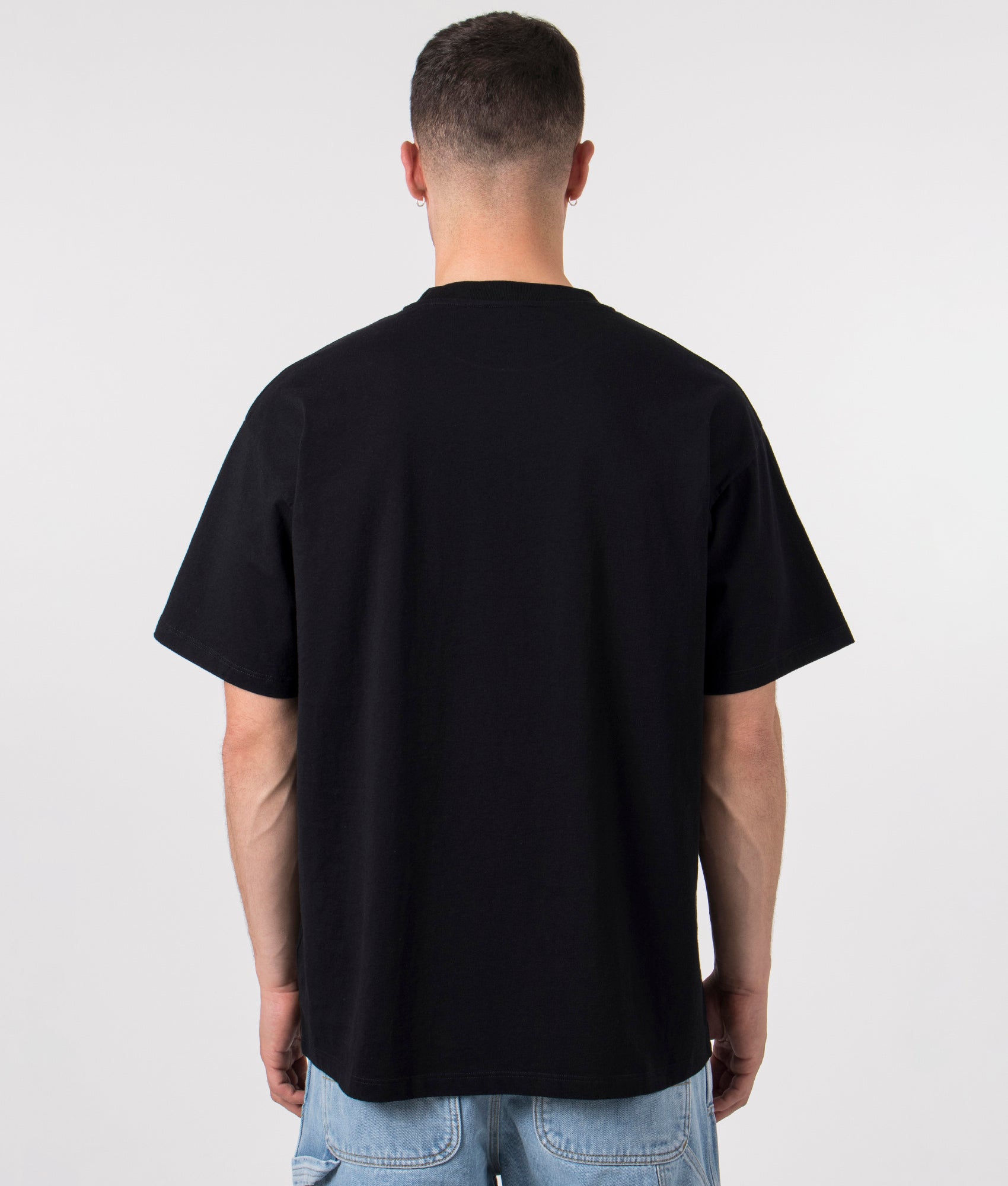 Temple T-Shirt in Black by Aries. EQVVS Model Shot.