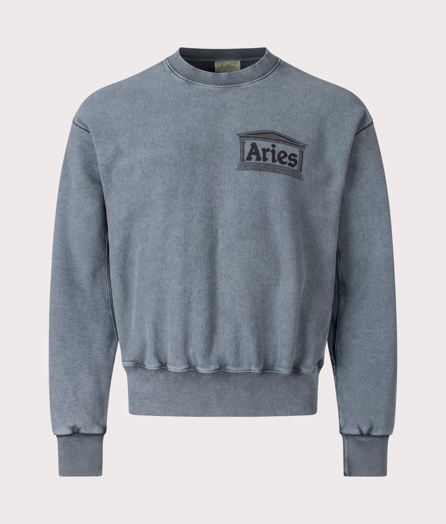 Premium Aged Temple Sweatshirt in Dark Green | Aries | EQVVS