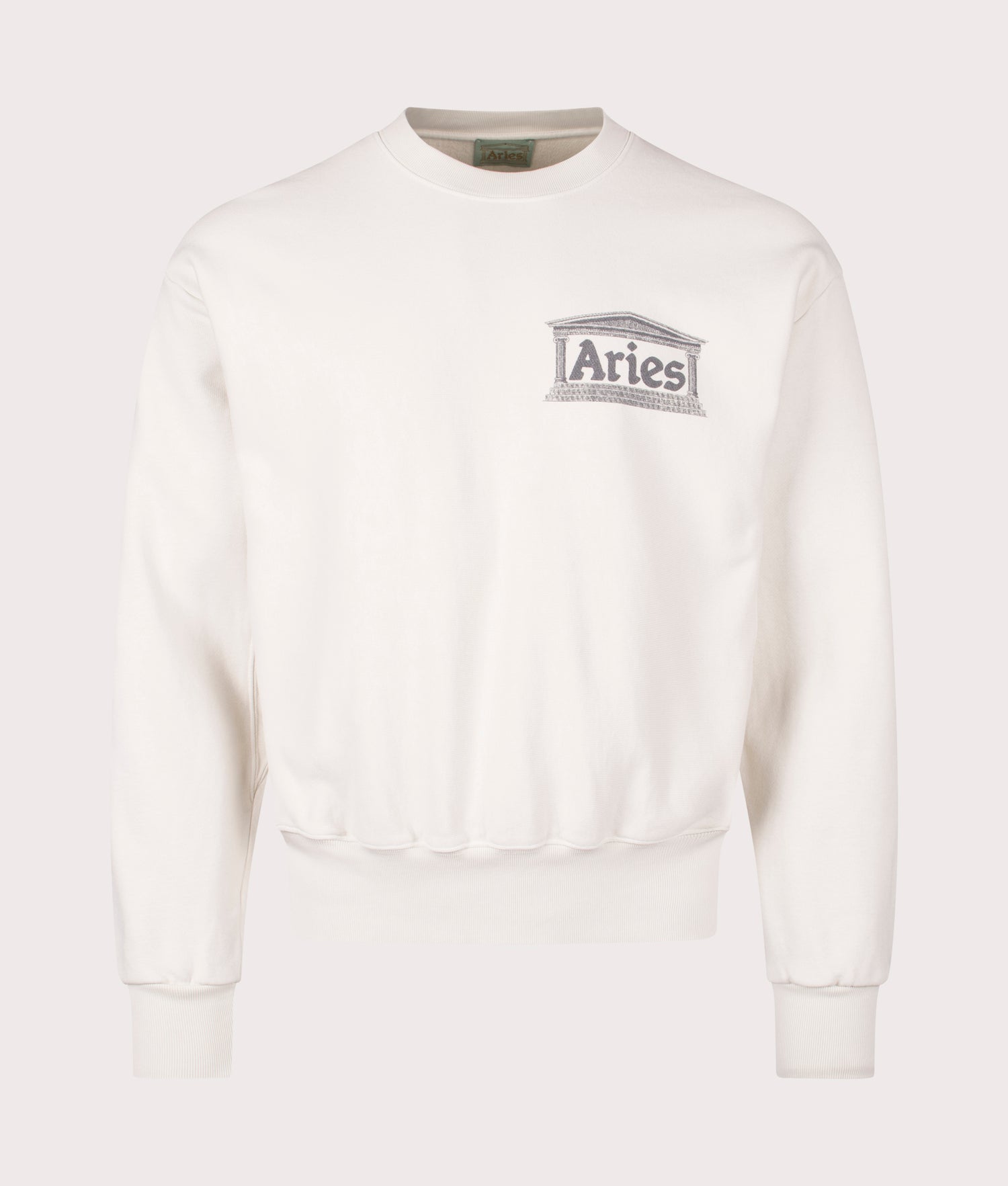 Premium Aged Temple Sweatshirt in Off White | Aries | EQVVS