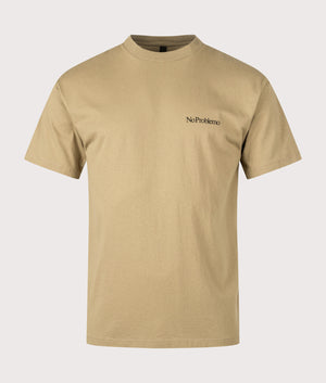 Mini Problemo T-Shirt in Khaki | 100% Cotton | No Problemo | EQVVS | Front shot 