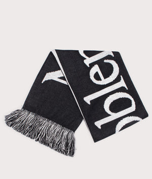 No Problemo Scarf by No Problemo in Black. Shot by EQVVS. Front Shot.