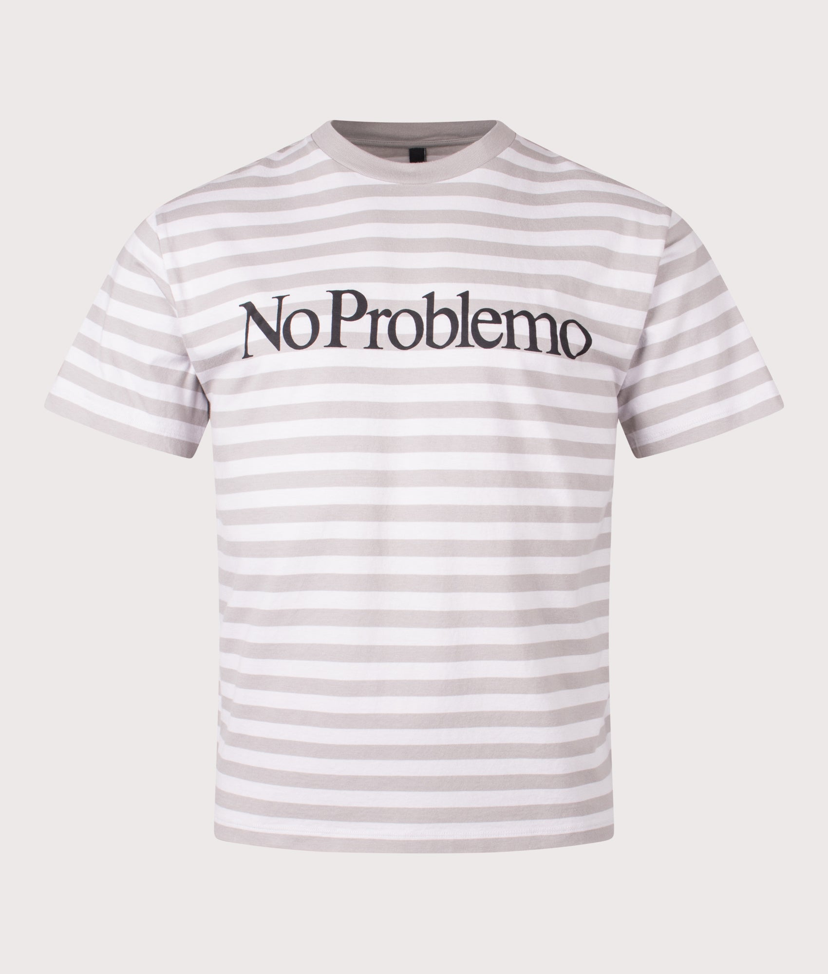 Striped T-Shirt. Shot by EQVVS. Front shot.