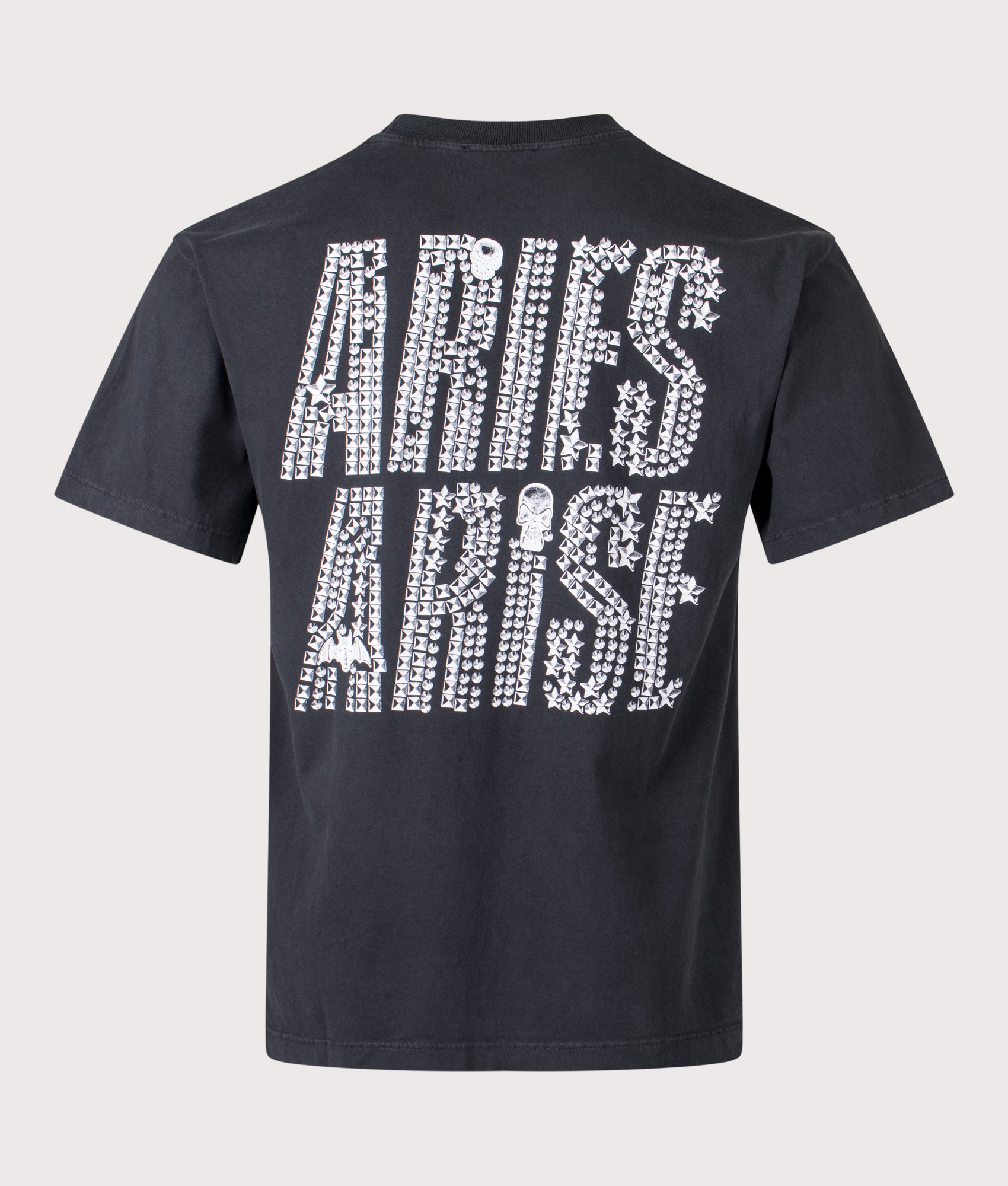 Faded Studmeggedon T-Shirt in Black | 100% Cotton | Aries | EQVVS | Back shot 