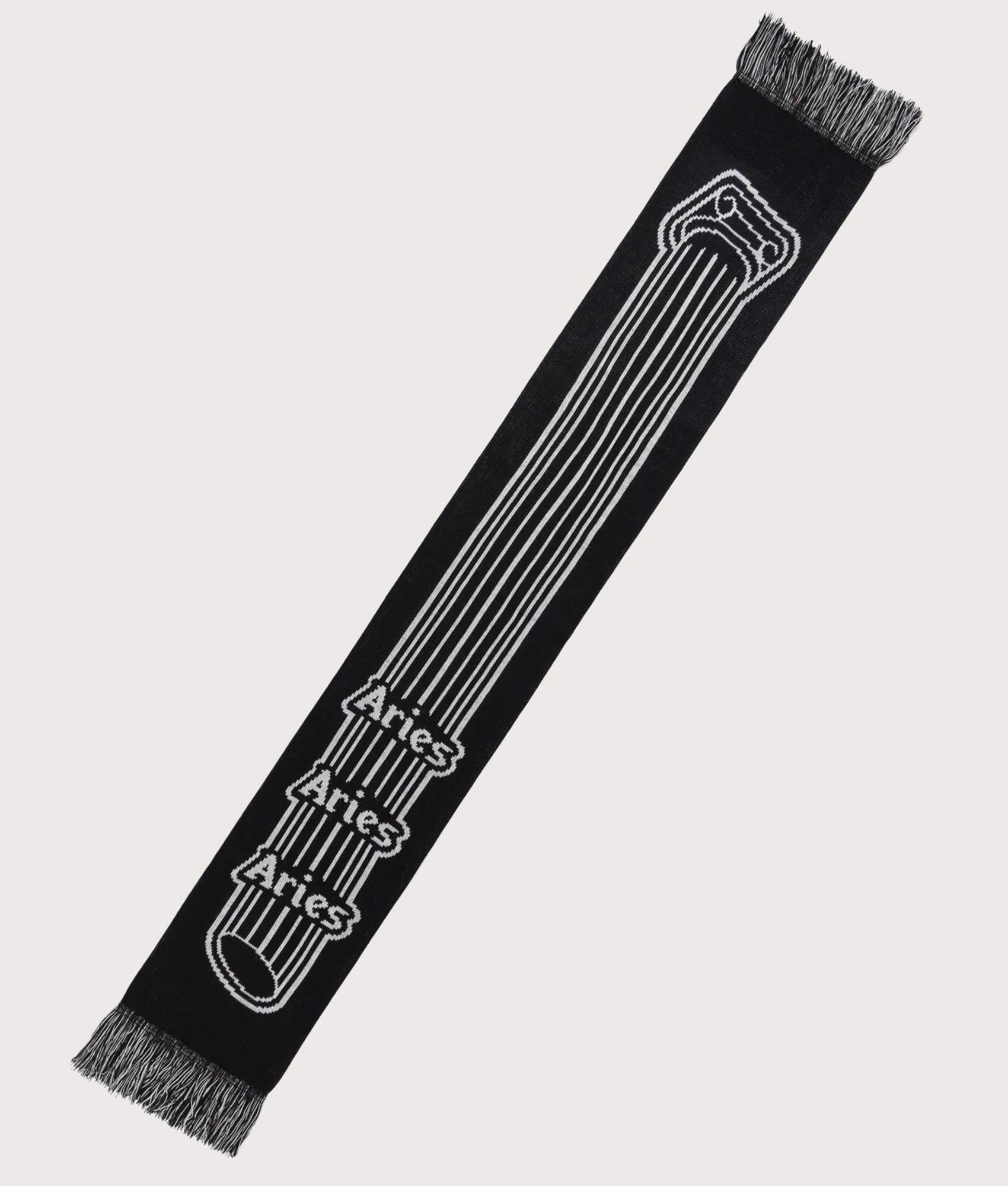 Column Scarf in Black | Aries | EQVVS | Front shot 