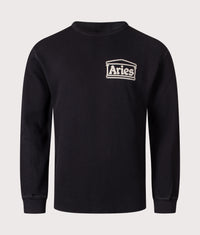 Reversible Temple Waffle Long Sleeve T-Shirt: Black 