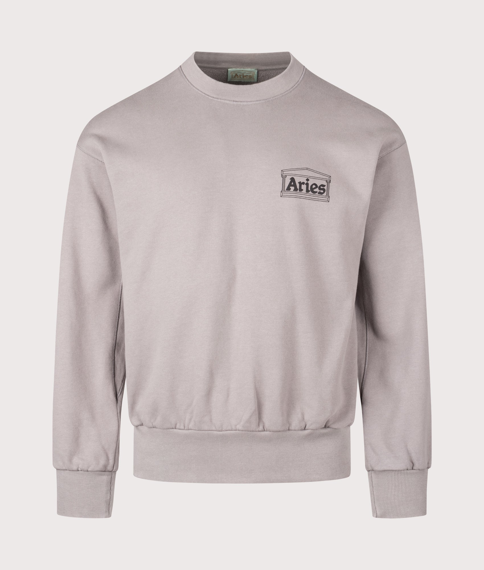 Mini Temple Sweatshirt in Grey | 100% Cotton | Aries | EQVVS | Front shot 