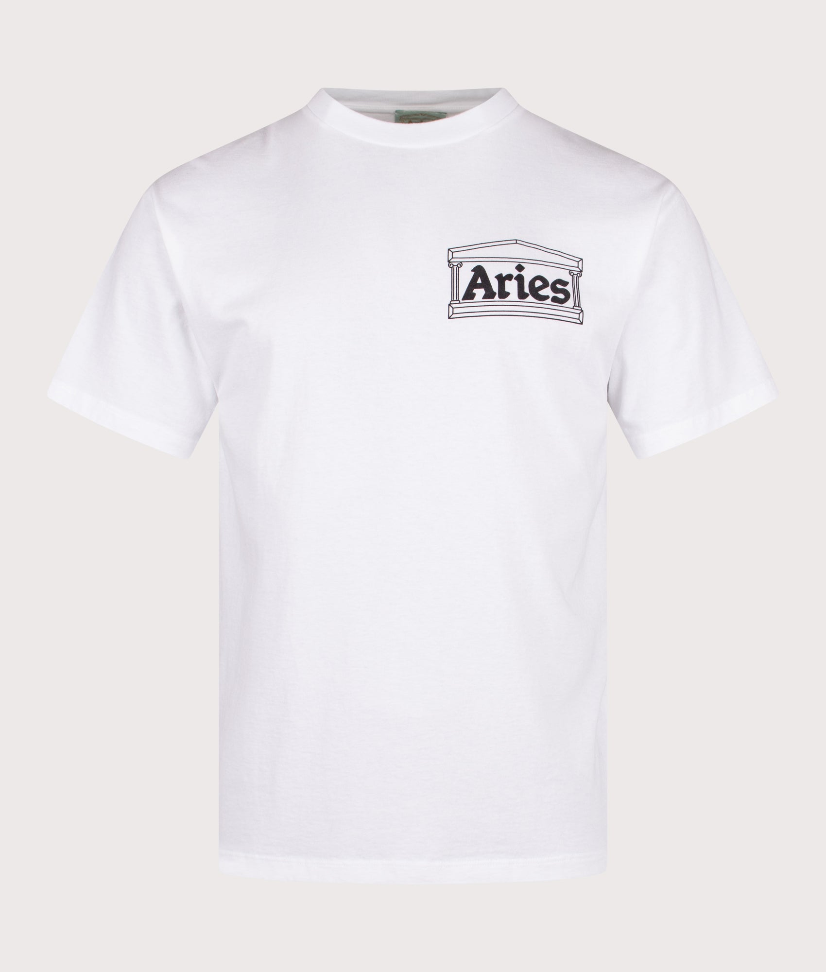 Temple T-Shirt in White | 100% Cotton | Aries | EQVVS | Front shot 