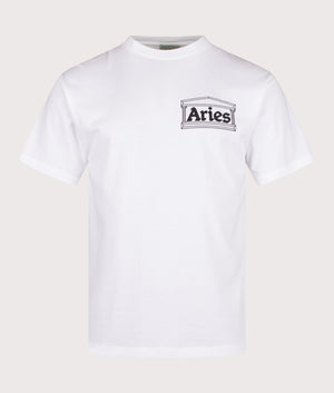 Temple T-Shirt in White | 100% Cotton | Aries | EQVVS | Front shot 