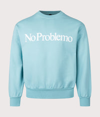 No Problemo Sweatshirt: Aqua 