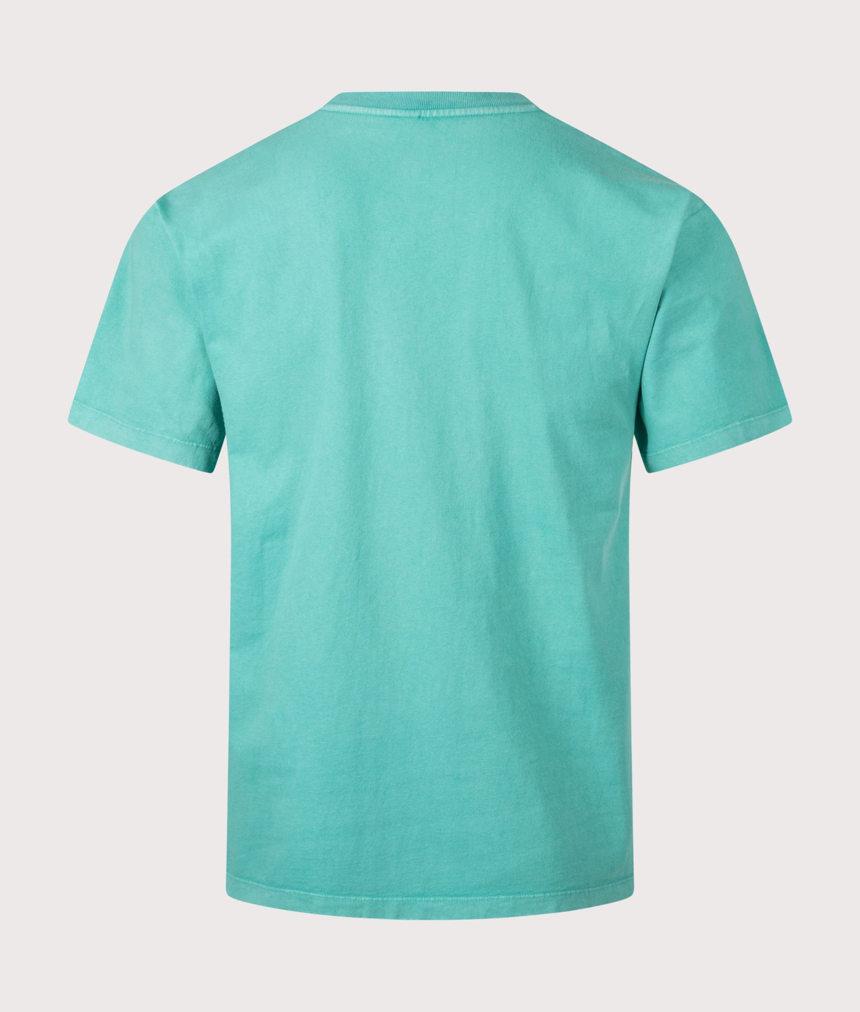 No Problemo Faded Mini Problemo T-Shirt in Aqua at EQVVS Menswear. Back shot.