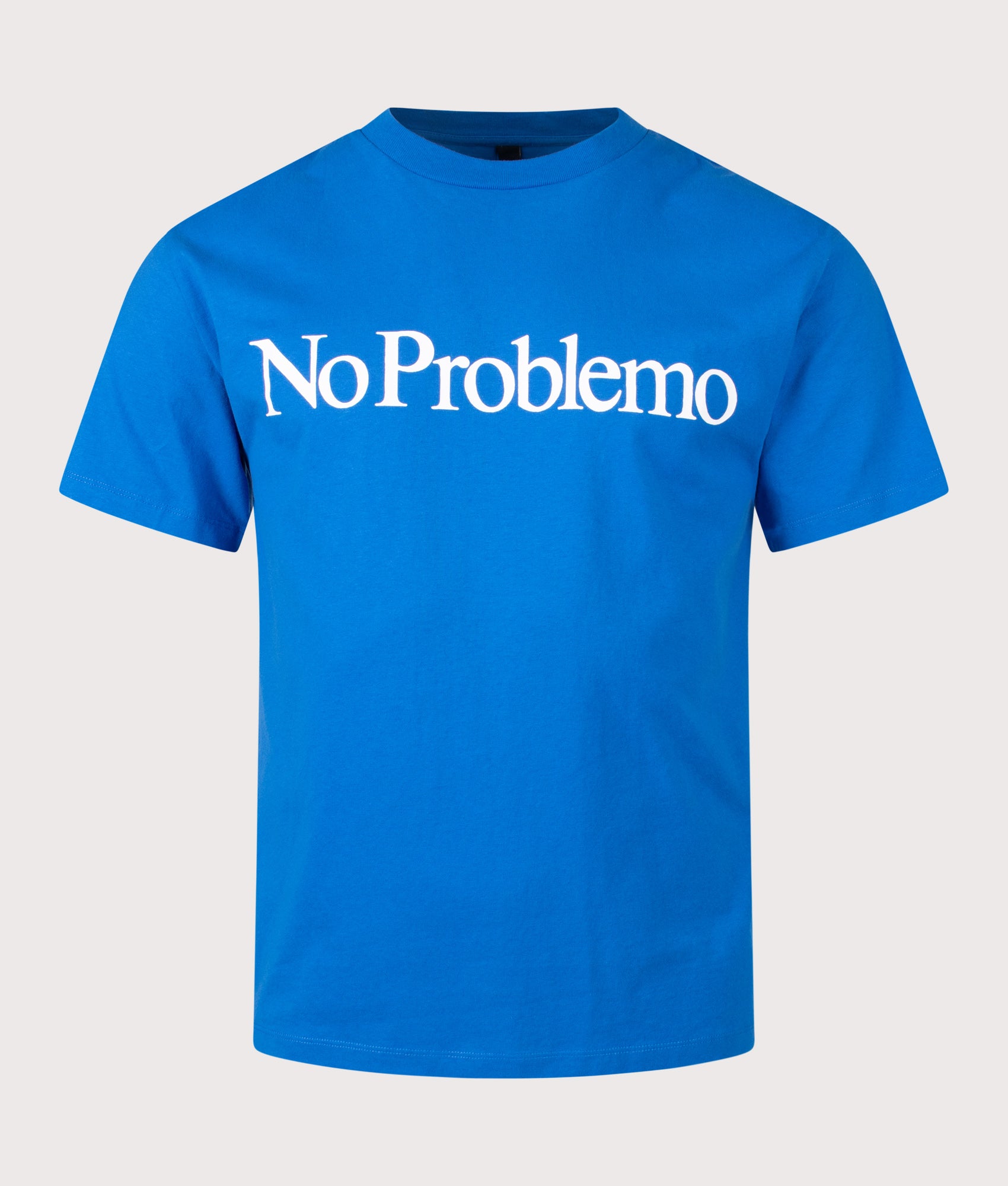 No Problemo T-Shirt in Blue at EQVVS Menswear. Front shot.