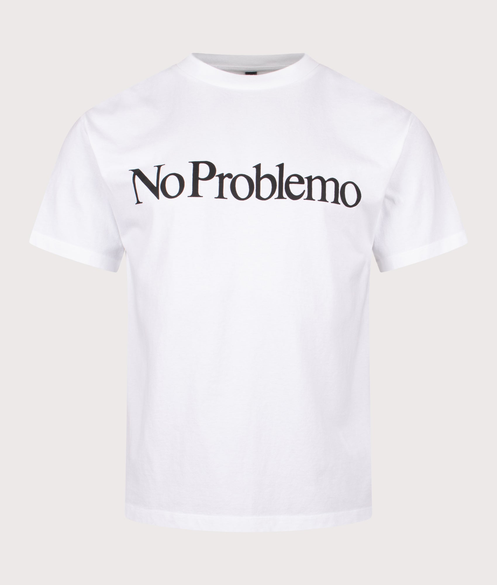 No Problemo T-Shirt in White at EQVVS Menswear. Front shot.