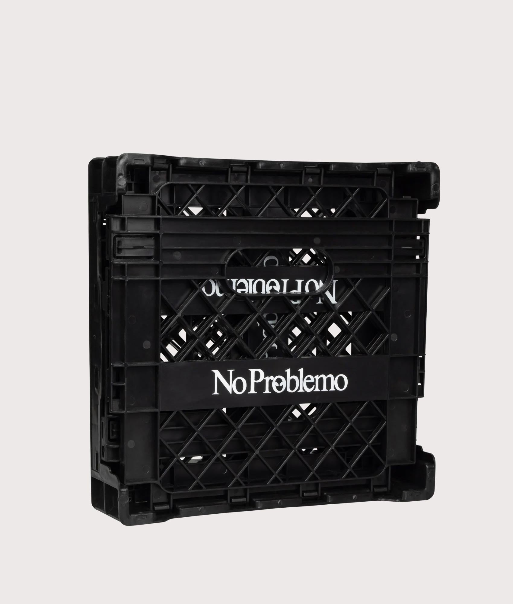 No Problemo Vinyl Crate in Black by No Problemo. Shot by EQVVS. Back shot.