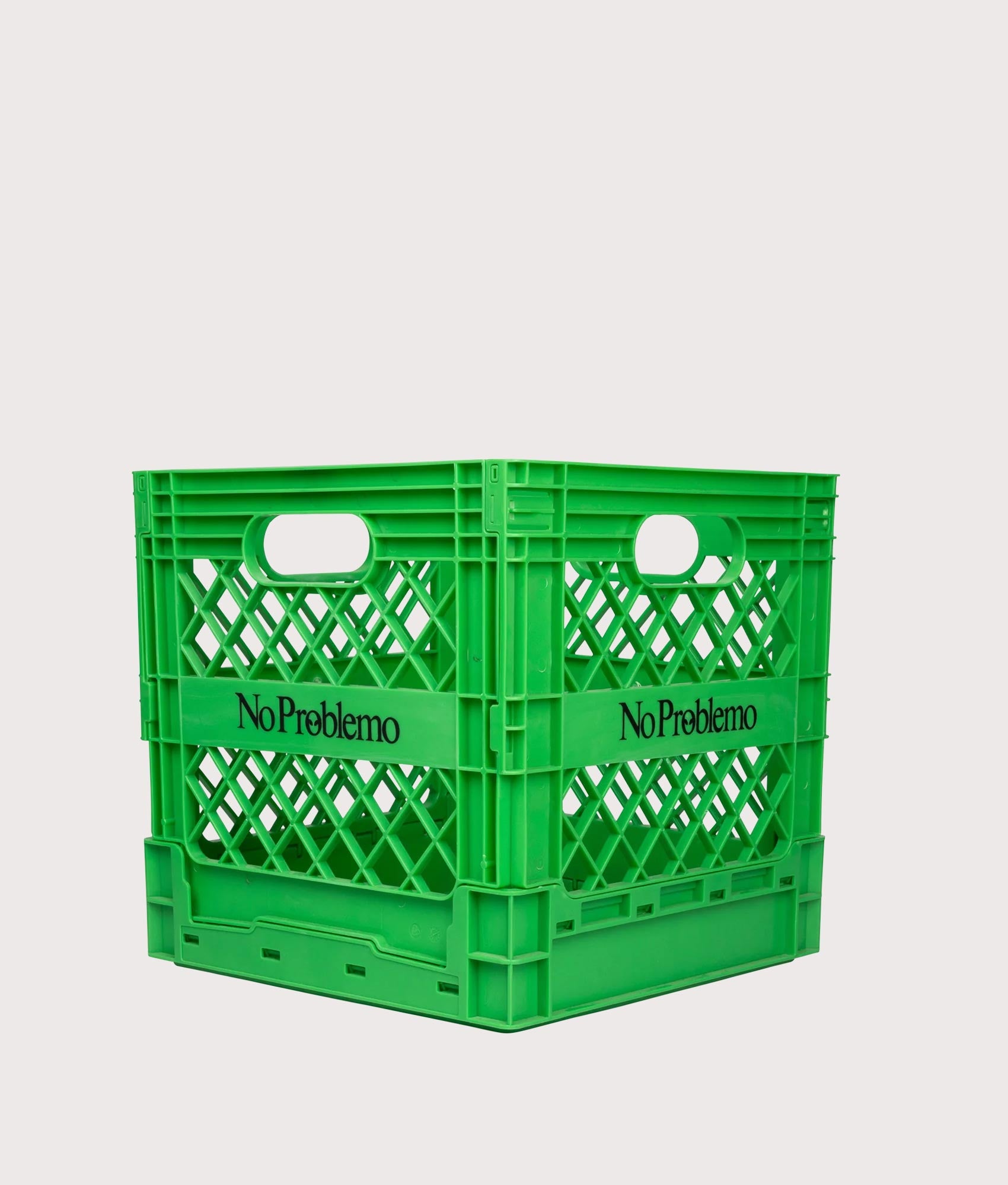 No Problemo Vinyl Crate in Green by No Problemo. Shot by EQVVS. Front shot.