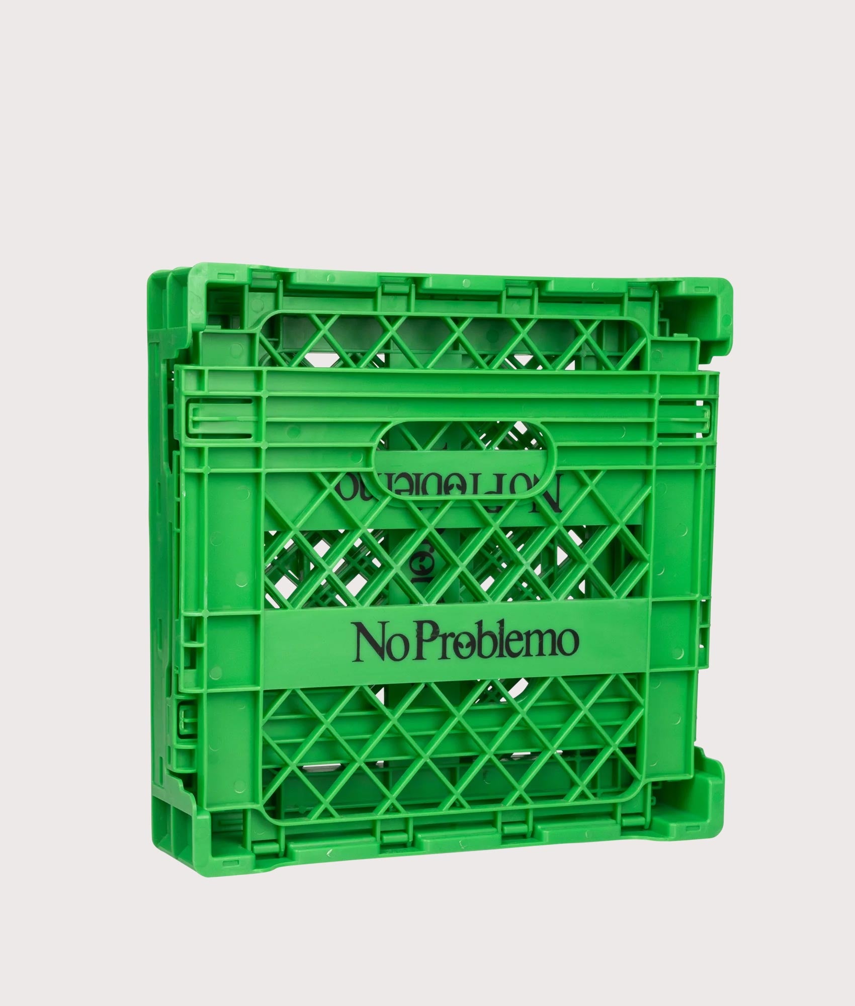 No Problemo Vinyl Crate in Green by No Problemo. Shot by EQVVS. Back shot.