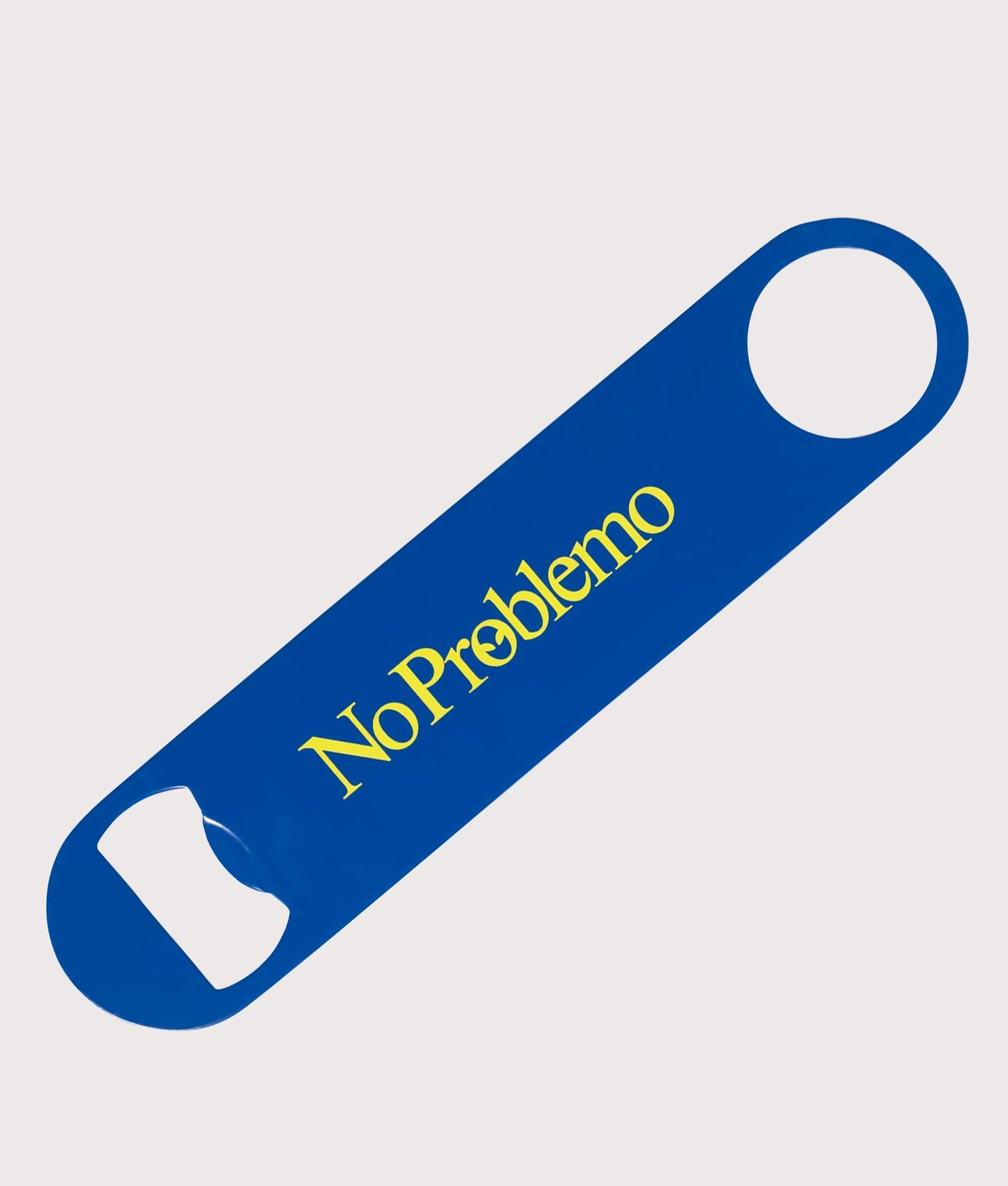 No Problemo Bottle Opener in Blue by No Problemo. Shot by EQVVS. Front shot.