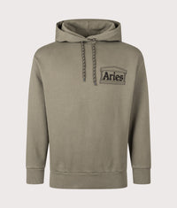 Premium Aged Temple Hoodie: Olive 