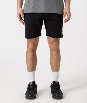  Siren Jersey Shorts in Black by Marshall Artist. Front angle shot at EQVVS.