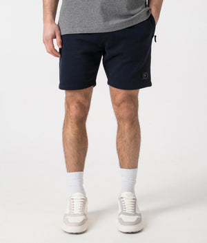 Siren Jersey Shorts in Navy by Marshall Artist. Front angle shot at EQVVS.