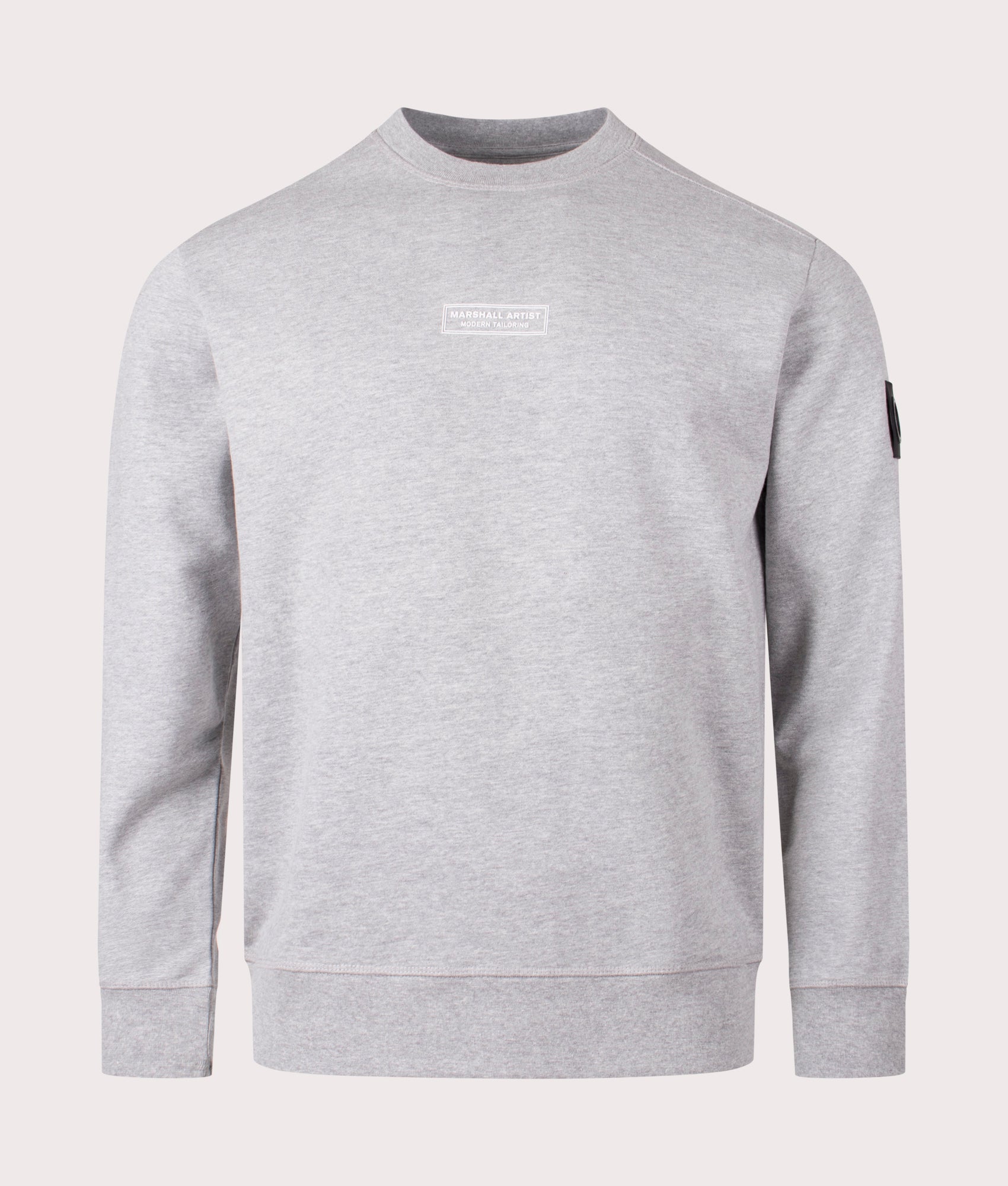 Marshall artist Siren Crew Sweatshirt in 004 grey marl front front shot at EQVVS