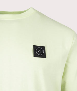 Marshall Artist Siren T-Shirt in Lime Green 100% Cotton Detail Shot at EQVVS