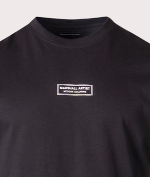 Marshall Artist Injection T-Shirt in Black, 100% Cotton Detail Shot at EQVVS