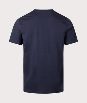 Injection T-Shirt in Navy by Marshall Artist. EQVVS Back Angle Shot.