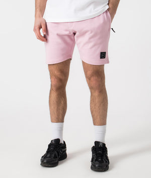 Siren Jersey Shorts in Pink by Marshall Artist. Front angle shot at EQVVS.