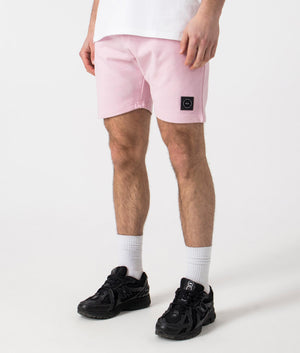 Siren Jersey Shorts in Pink by Marshall Artist. Side angle shot at EQVVS.