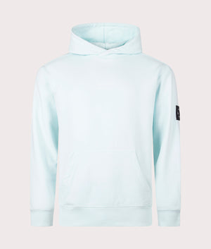 Discover the Siren Overhead Hoodie in Sky Blue, 100% Cotton Front Shot at EQVVS