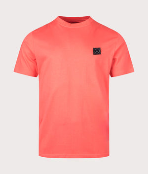 Siren T-Shirt in Coral by Marshall Artist. Front angle shot at EQVVS.