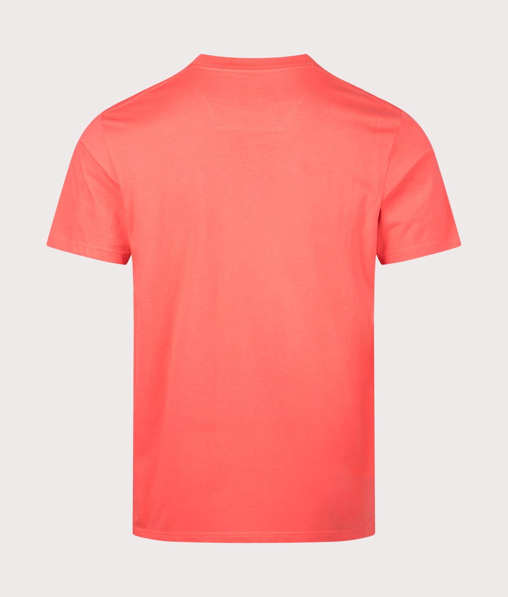 Siren T-Shirt in Coral by Marshall Artist. Back angle shot at EQVVS.