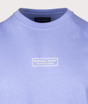 Injection T-Shirt in Ultra Violet by Marshall Artist. EQVVS Detail Shot.