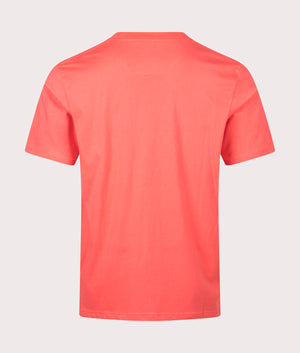 Injection T-Shirt in Coral by Marshall Artist. EQVVS Back Angle Shot.