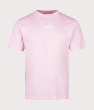 Injection T-Shirt in Pink by Marshall Artist. EQVVS Front Angle Shot.