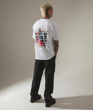 Fragment T-Shirt in White by Marshall Artist. EQVVS Campaign Shot