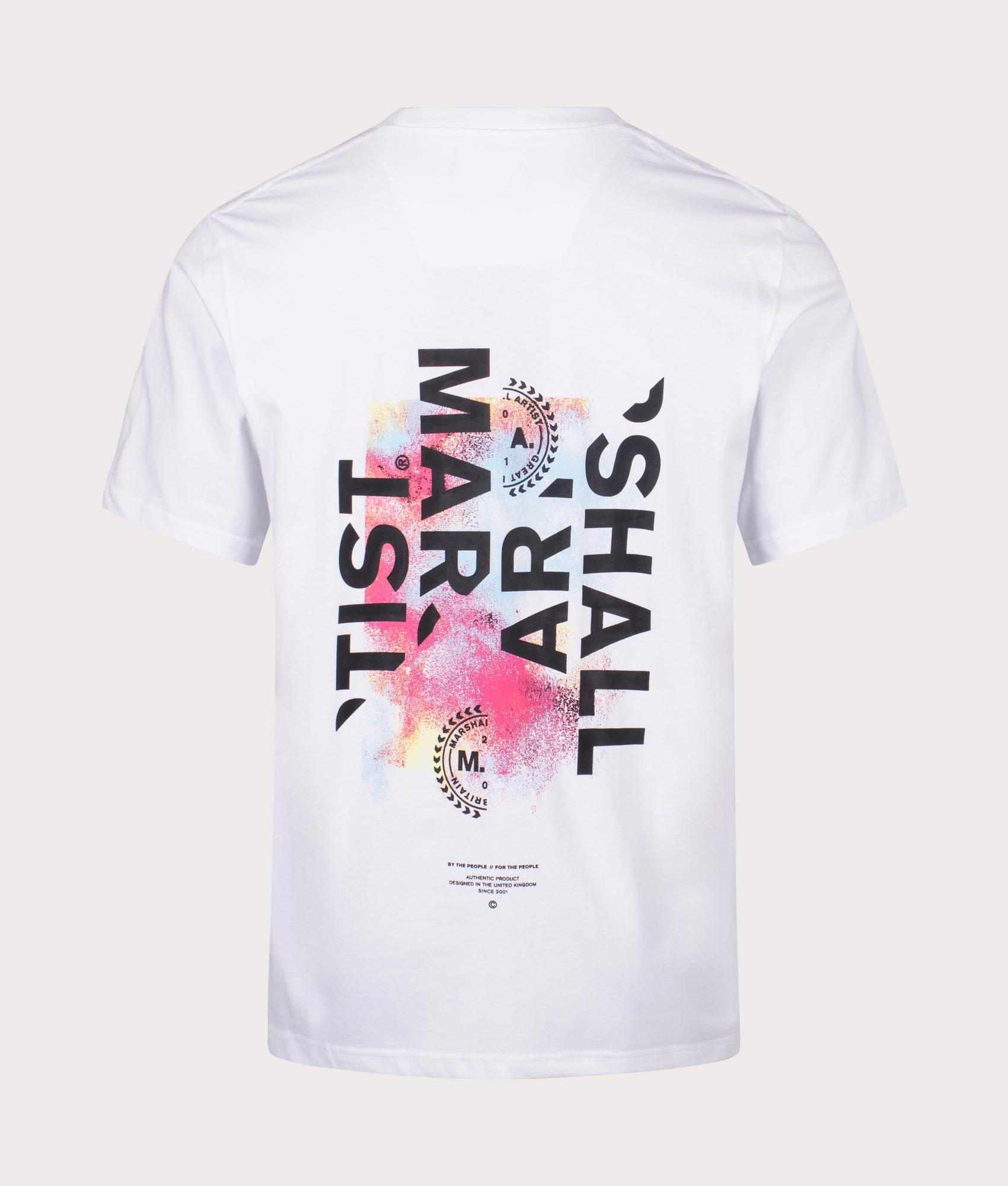 Fragment T-Shirt in White by Marshall Artist. EQVVS Back Angle Shot