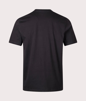 Linear Box T-Shirt in Black by Marshall Artist. EQVVS Back Angle Shot.