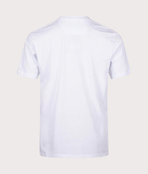 Linear Box T-Shirt in White by Marshall Artist. EQVVS Back Angle Shot.