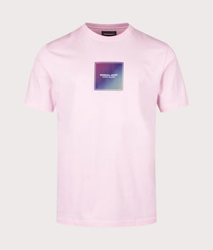 Linear Box T-Shirt in Pink by Marshall Artist. EQVVS Front Angle Shot.
