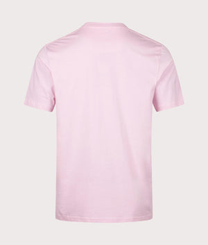 Linear Box T-Shirt in Pink by Marshall Artist. EQVVS Back Angle Shot.