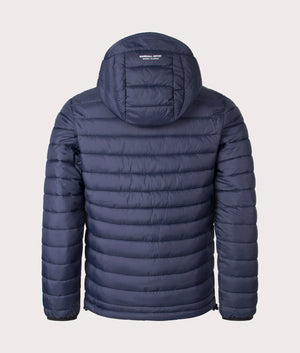 Cascade Bubble Jacket in Navy by Marshall Artist. Shot at EQVVS. Reverse shot.