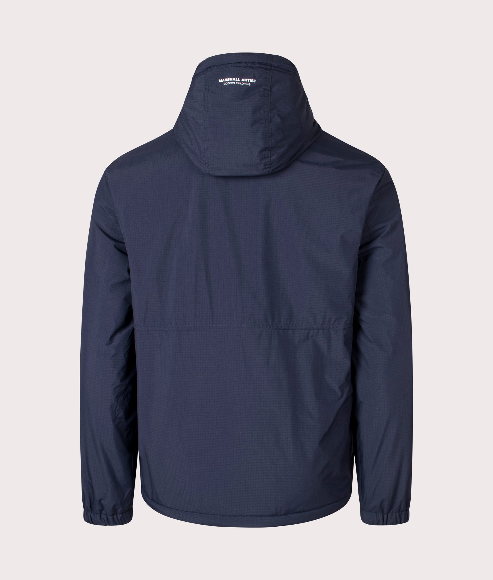 Marshall Artist Faulkner Jacket in Blue at EQVVS Menswear. Back Angle Shot. 