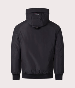 Alverstone Jacket in Black by Marshall Artist. Shot at EQVVS. Reverse shot. 