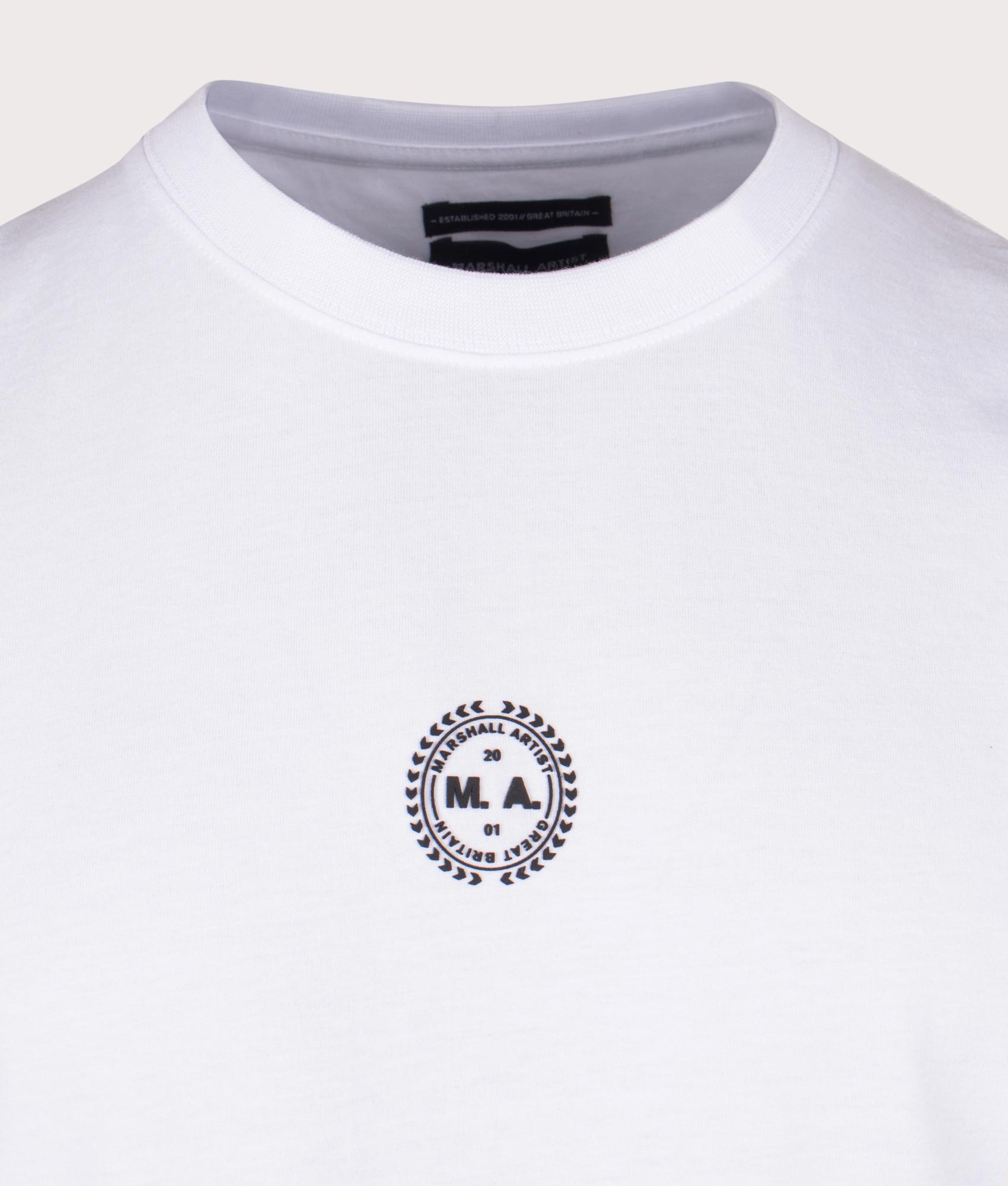 Wireframe Graphic T-Shirt in White by Marshall Artist. EQVVS Shot.